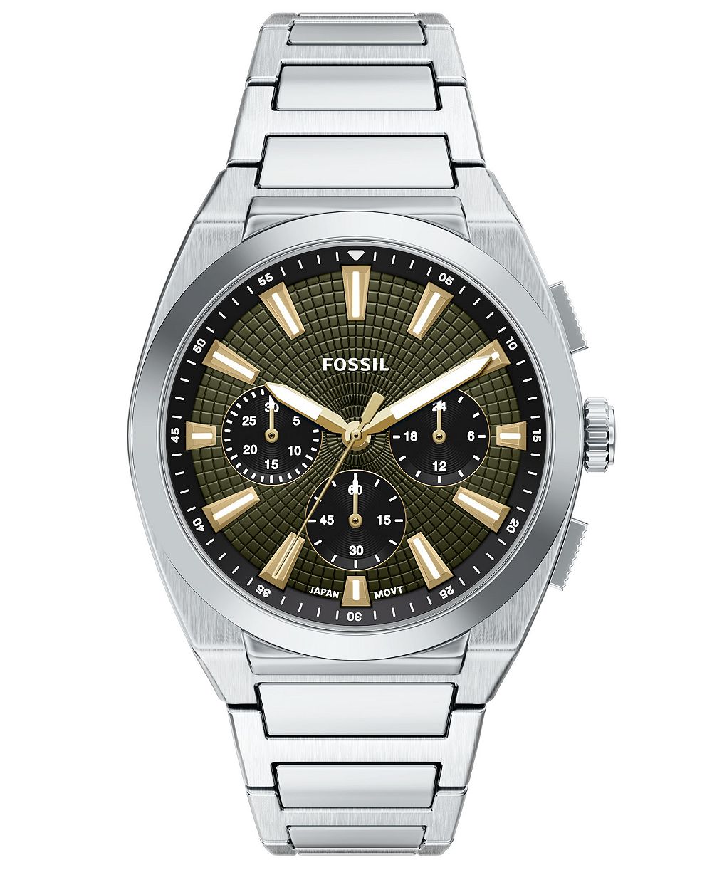 Fossil Men's Everett Chronograph Stainless Steel Watch 44mm
