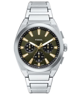 Fossil Мужские хронографы из нержавеющей стали Everett, 44мм