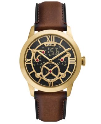 Мужские часы Fossil Townsman Big Tic Two-Tone кожаные 42mm