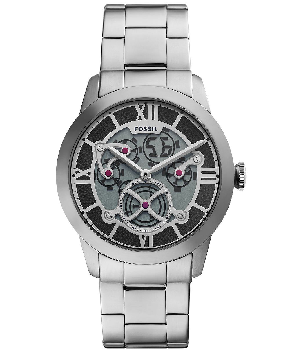 Fossil Men's Townsman Big Tic Stainless Steel Watch 42mm