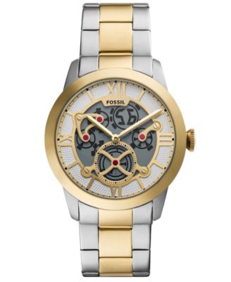 Fossil Мужские часы Townsman Big Tic двухцветные из нержавеющей стали 42mm