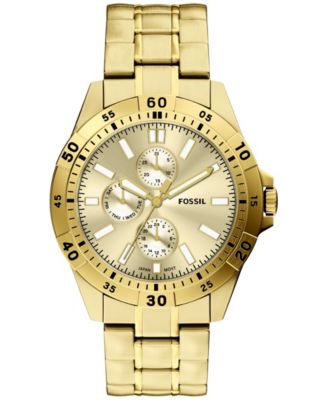 Мужские многофункциональные часы Fossil Garrett с золотистым корпусом из нержавеющей стали, 44 мм