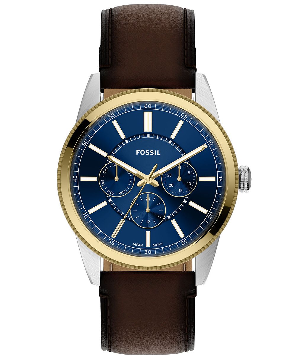 Fossil Men's Pearson Multi-Function Brown Leather Watch 42mm
