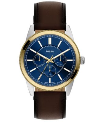 Fossil Men's Pearson Multi-Function Brown Leather Watch 42mm