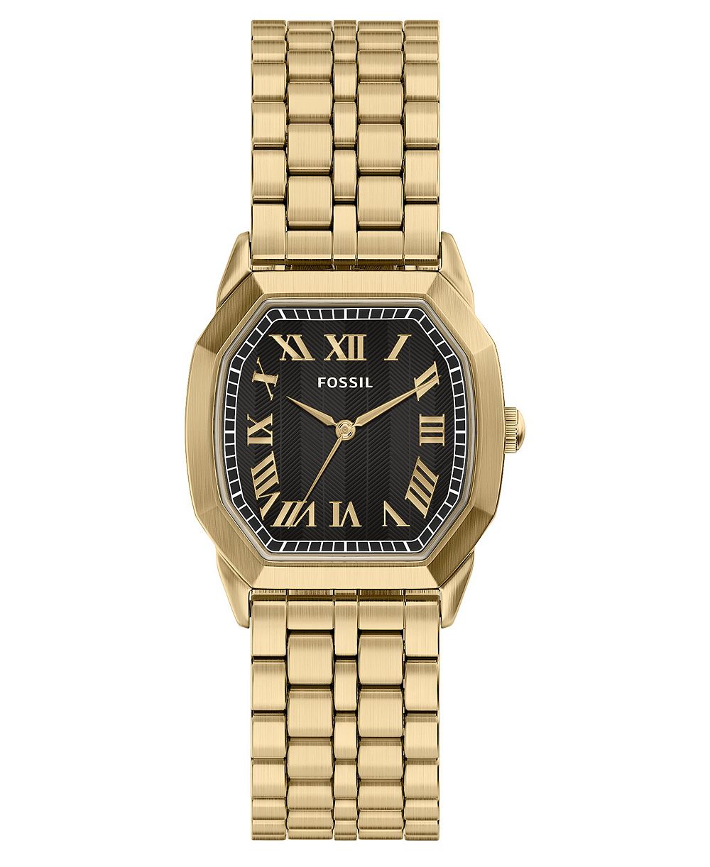 Часы Fossil Men's Harlow Three-Hand Gold-Tone Stainless Steel 33mm