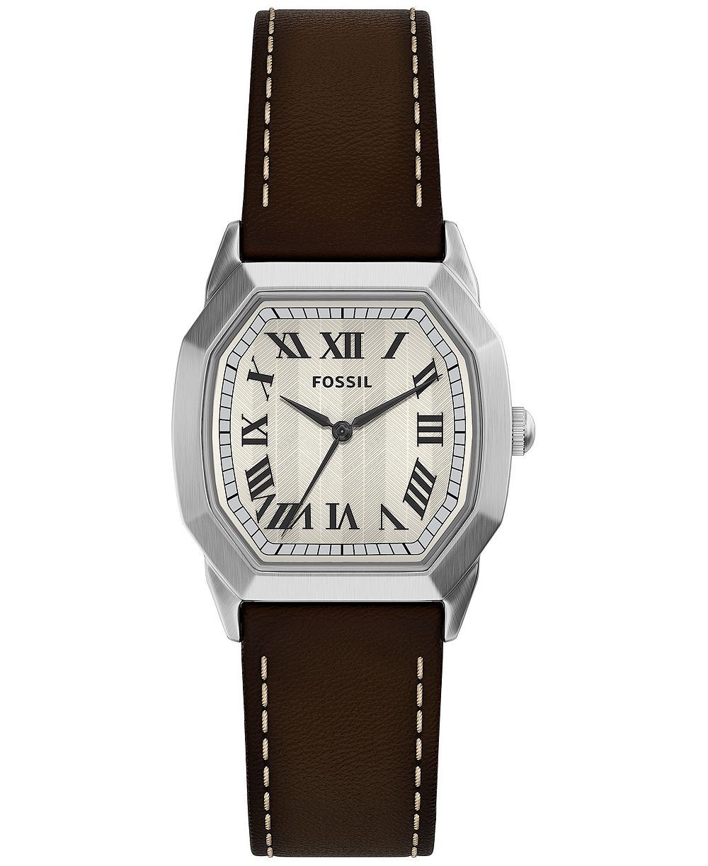 Мужские кожаные часы Fossil Harlow Three-Hand Brown Leather 33mm
