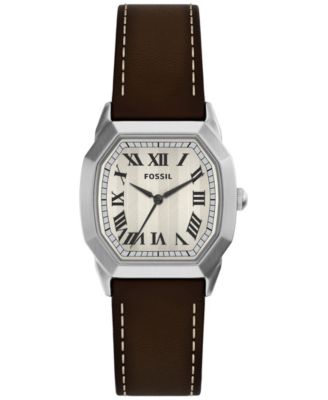 Мужские кожаные часы Fossil Harlow Three-Hand Brown Leather 33mm