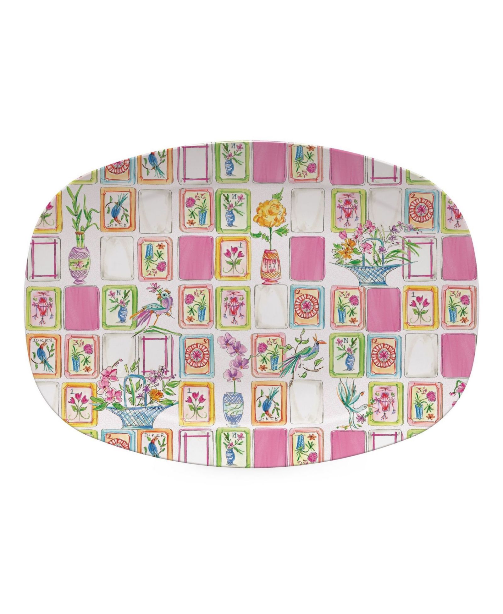 Сервировочное блюдо Mariposa Resin Mahjong 10" Tile