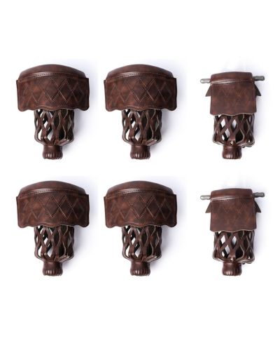 GSE Games & Sports Expert Set of 6 Heavy Duty PU Leather Billiard Pool Table Pockets, Pool Table Accessory