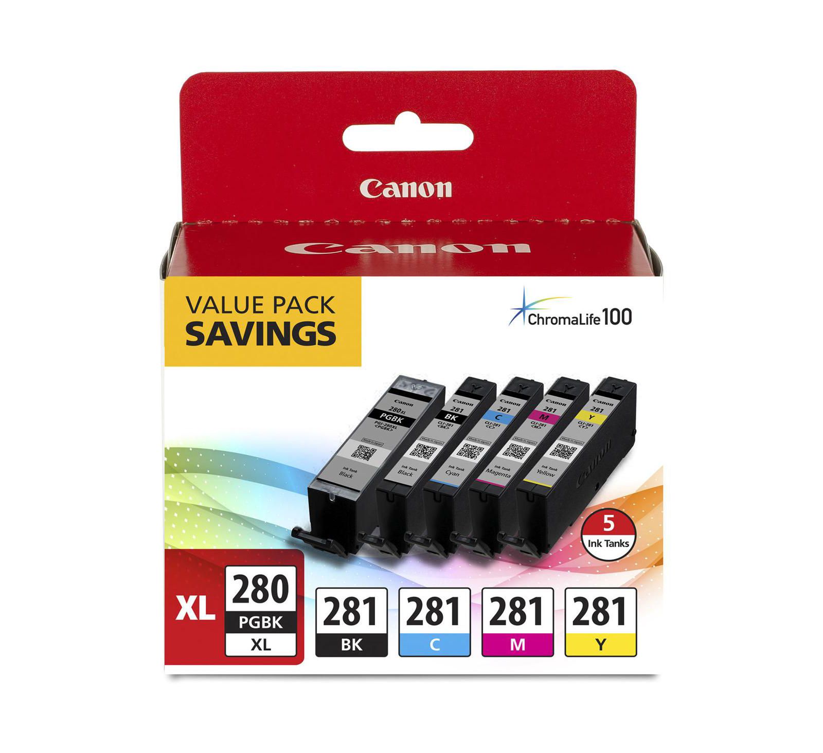 Комплект картриджей Canon PGI-280 XL / CLI-281 5 Color Pack для принтеров PIXMA TR, TS Series