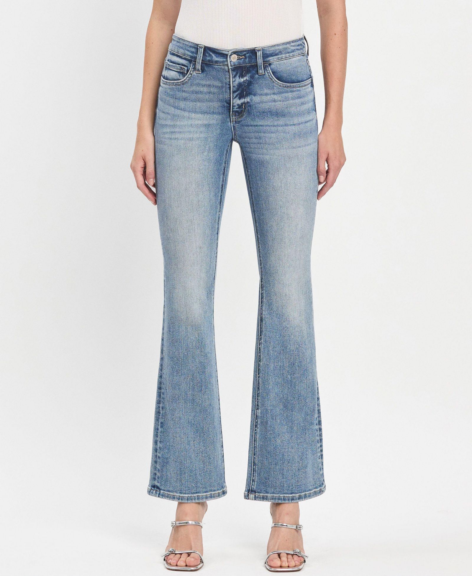 Vervet Women's Mid Rise Full Length Bootcut Jeans