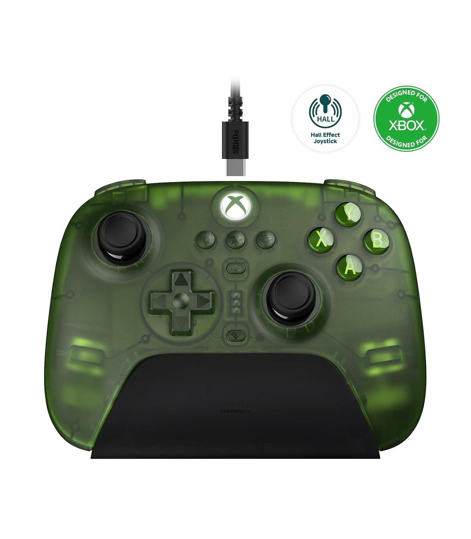 8BitDo Ultimate 3-Mode Hall Effect Joysticks Wireless Controller for Xbox Series X|S, Xbox One, Windows, Apple, and Android