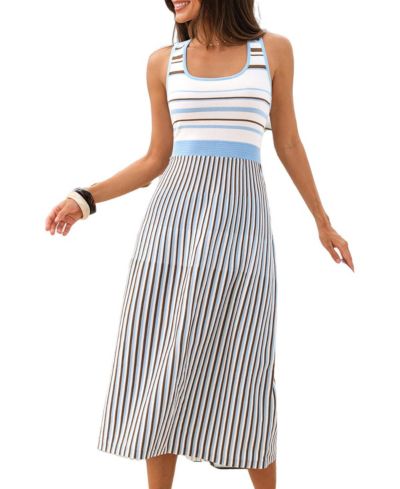 Cupshe Women's Sun Kiss Striped Midi Beach Dress