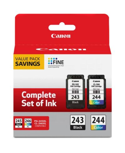 Canon Комплект черных (PG-243) и цветных (CL-244) чернил для принтеров серии PIXMA iP, MG, MX, TR, TS