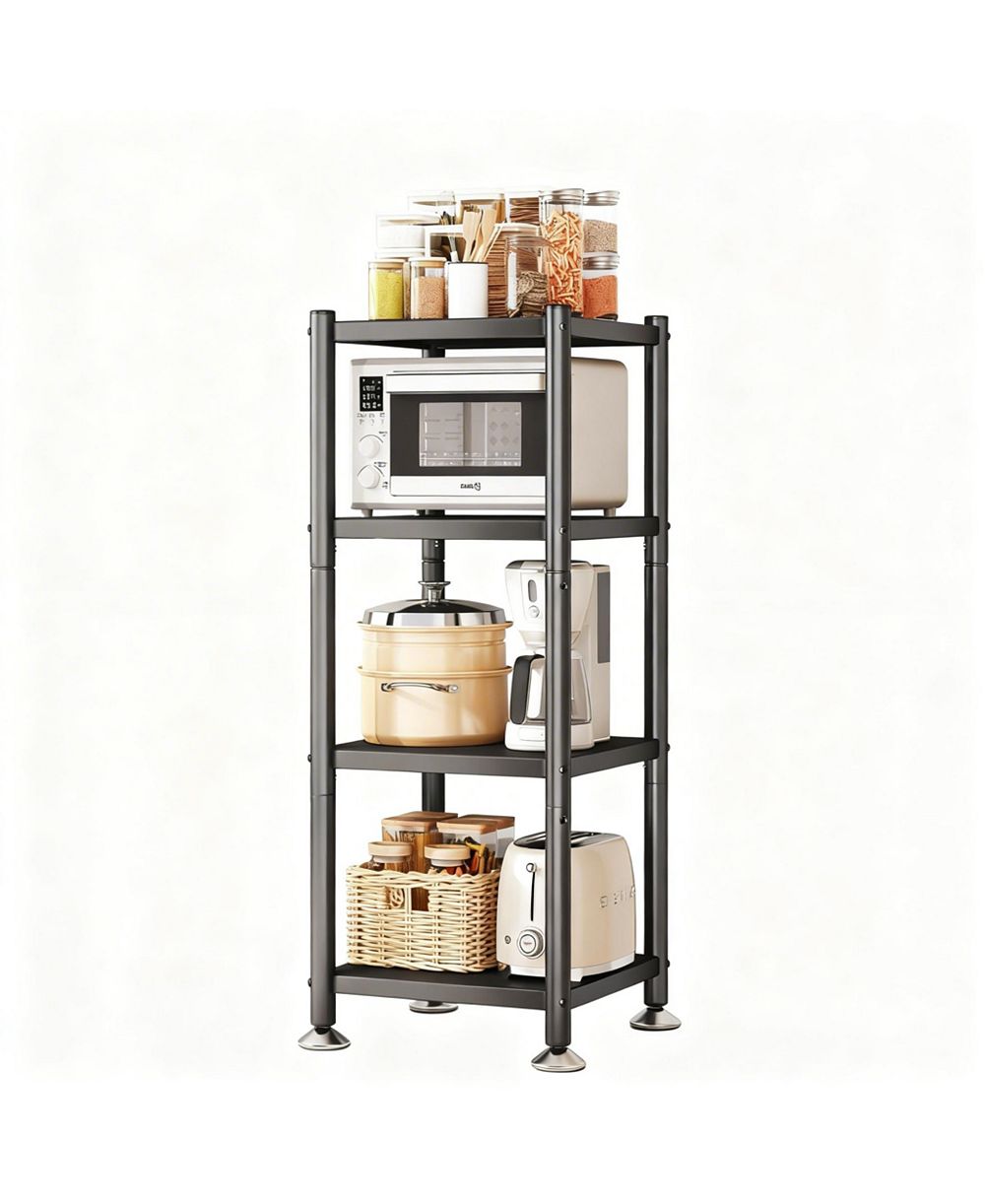 YIGII Metal Shelf Rack for Small Spaces - Adjustable, Durable, Mobile