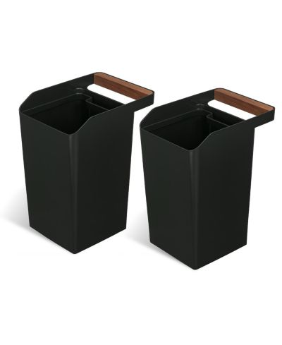 Комплект мусорных ведер Home Zone Living 2-Pack 2 Gallon Small Square, Open Top and Handle