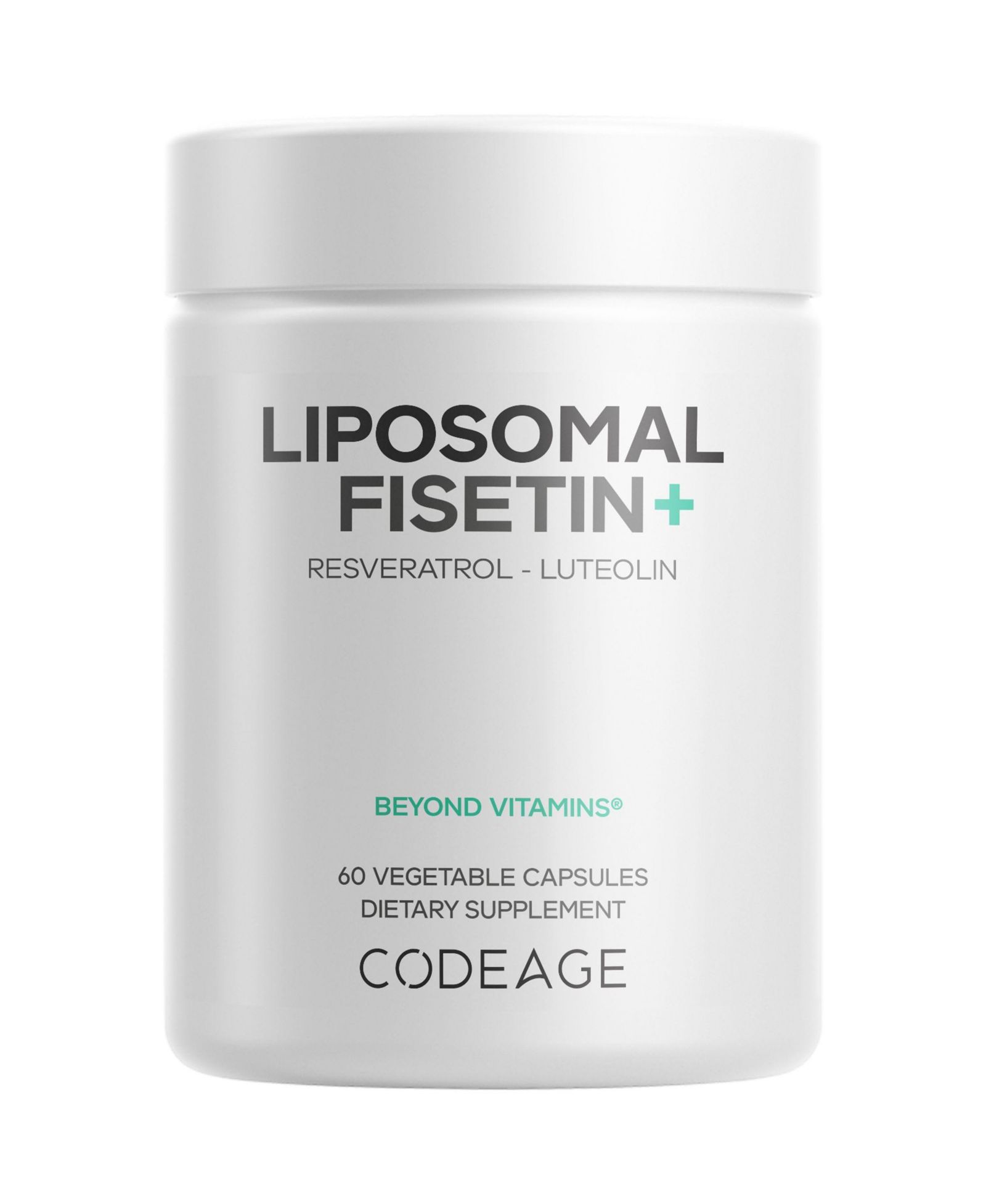 Добавка Codeage Liposomal Fisetin 500mg, ресвератрол, лютеолин, полифенолы, 60 капсул