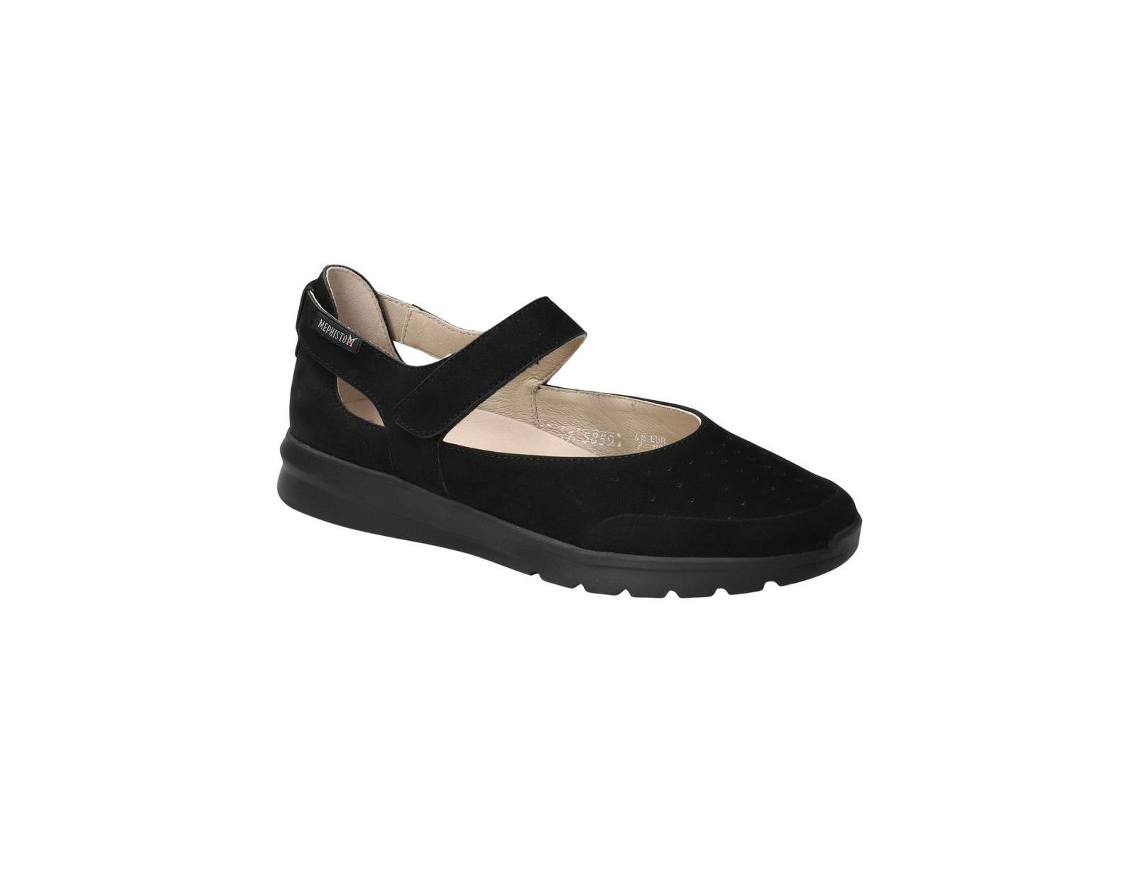 MEPHISTO Women's Marsia Leather Ballet Flat with Straps