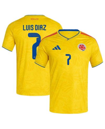 Мужская джерси Adidas Luis Diaz Yellow Colombia National Team 2026 Home Replica