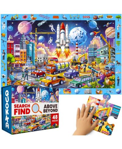 Quokka Glow-in-the-Dark Floor Search-and-Find 48-Piece Puzzle, Ages 4-8
