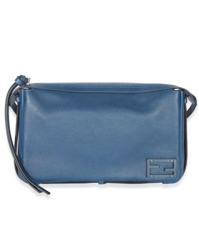 Pre-Owned Fendi синяя сумка на плечо Simply Fendi из кожи Nappa, Medium