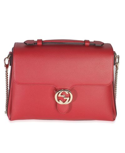 Б/у сумка Gucci Red Dollar Calfskin Medium Interlocking G Top Handle