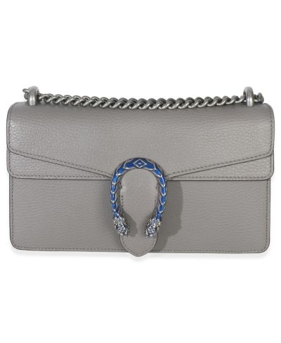 Сумка через плечо Gucci Dionysus из зернистой телячьей кожи, серая, б/у