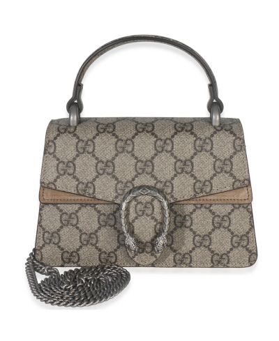 Б/у мини-сумка Gucci Beige GG Supreme Canvas Dionysus с ручкой