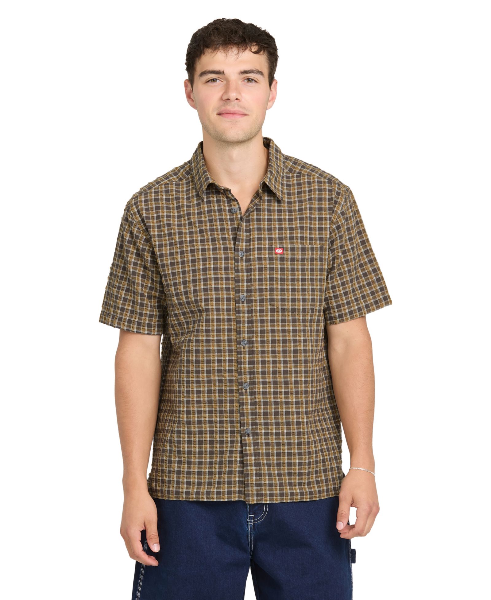 Quiksilver Men's Short-Sleeve Plaid Shirt