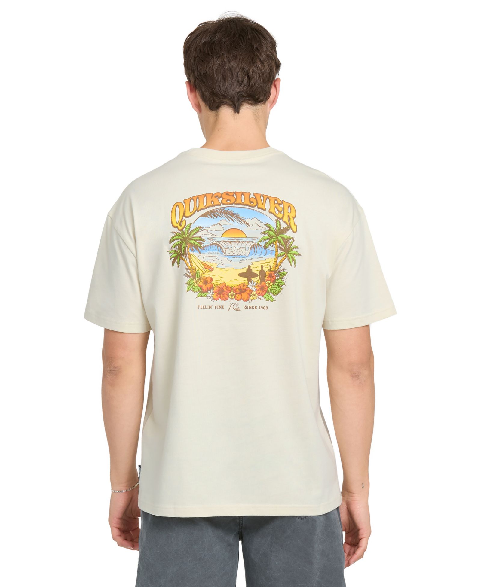 Quiksilver Men's Originals 165g Rinspun Oversized-Fit T-shirts