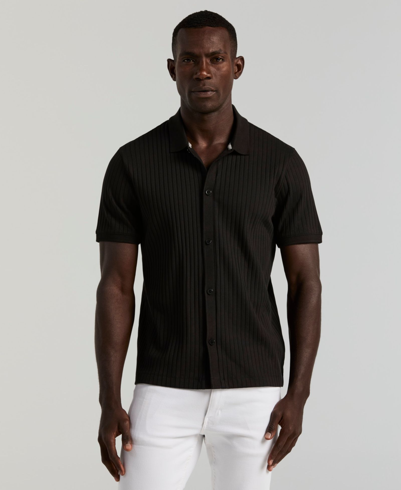 Perry Ellis Men's Vertical Rib Button-Front Shirt