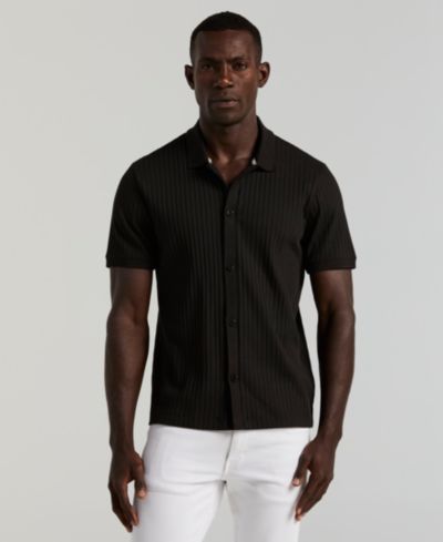 Perry Ellis Men's Vertical Rib Button-Front Shirt