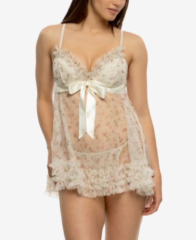 Jezebel Women's Veil Luxe Underwire Babydoll Set 999554P