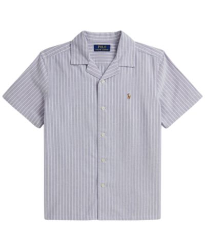 Мужская рубашка Polo Ralph Lauren Boys' 8-20 Striped Cotton Oxford Camp
