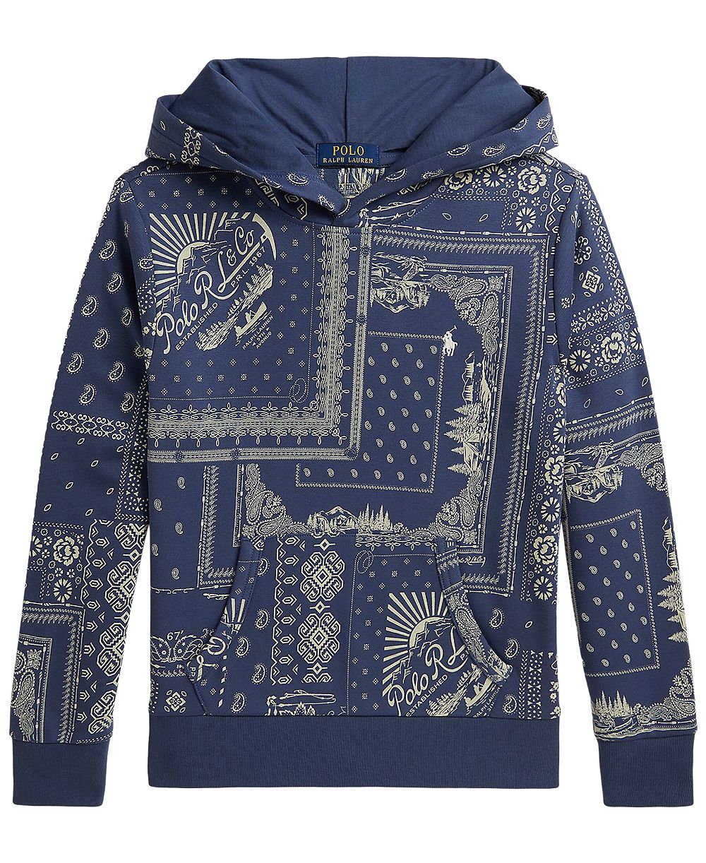 Polo Ralph Lauren Boys' 8-20 Bandanna Print Long-Sleeve Hoodie