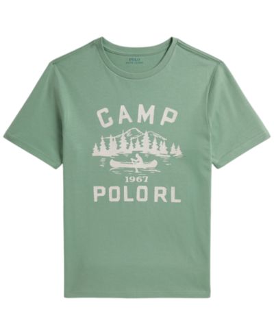 Детская футболка Polo Ralph Lauren с логотипом, хлопковый джерси