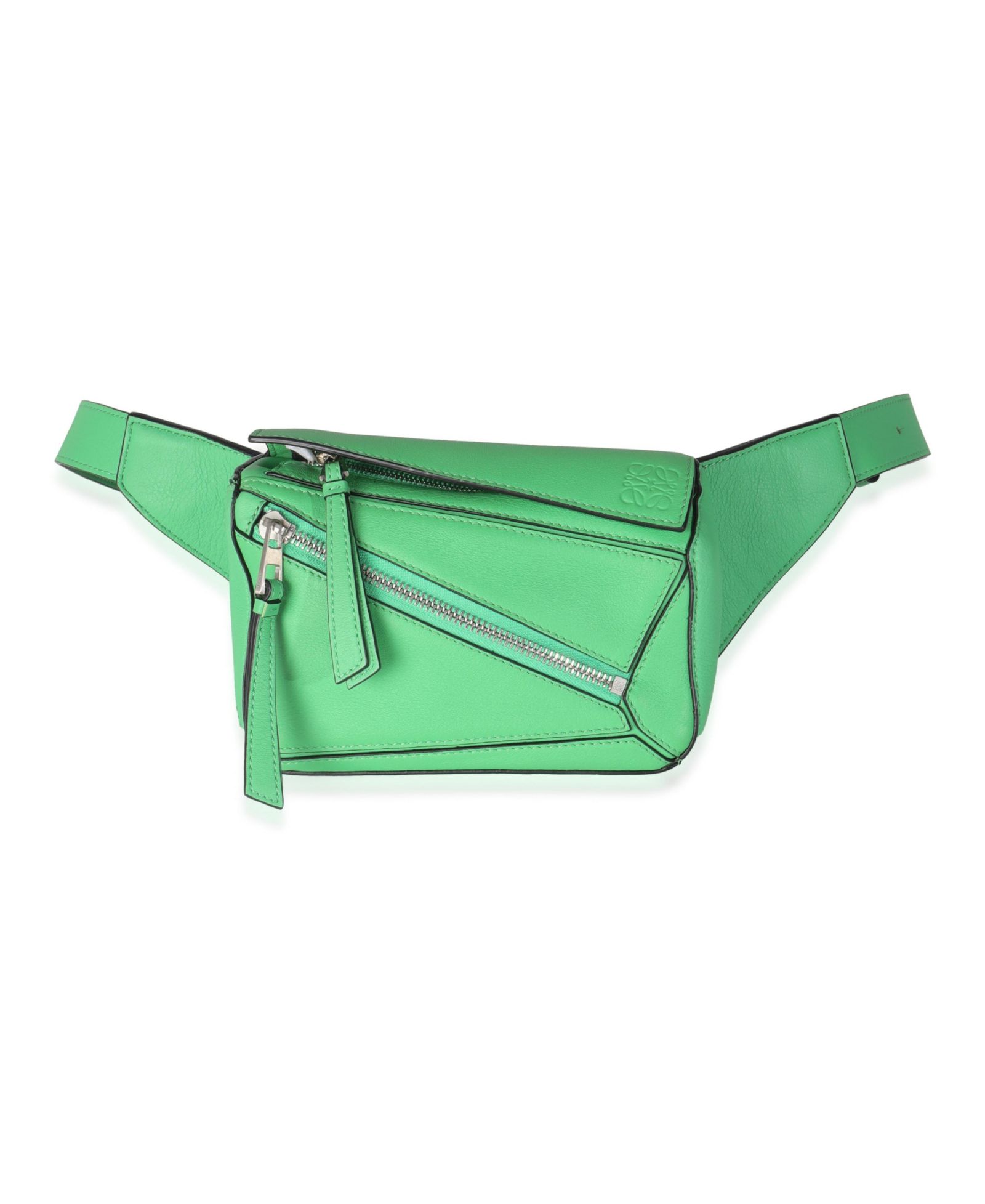 Сумка-пояс Pre-Owned Loewe Jungle Green Calfskin Mini Puzzle