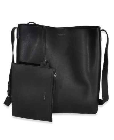 Черная кожаная сумка-хобо Pre-Owned Saint Laurent Bold