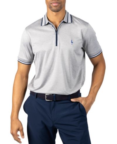 Мужское поло Tailorbyrd Quarter Zip Mesh Performance с полоской