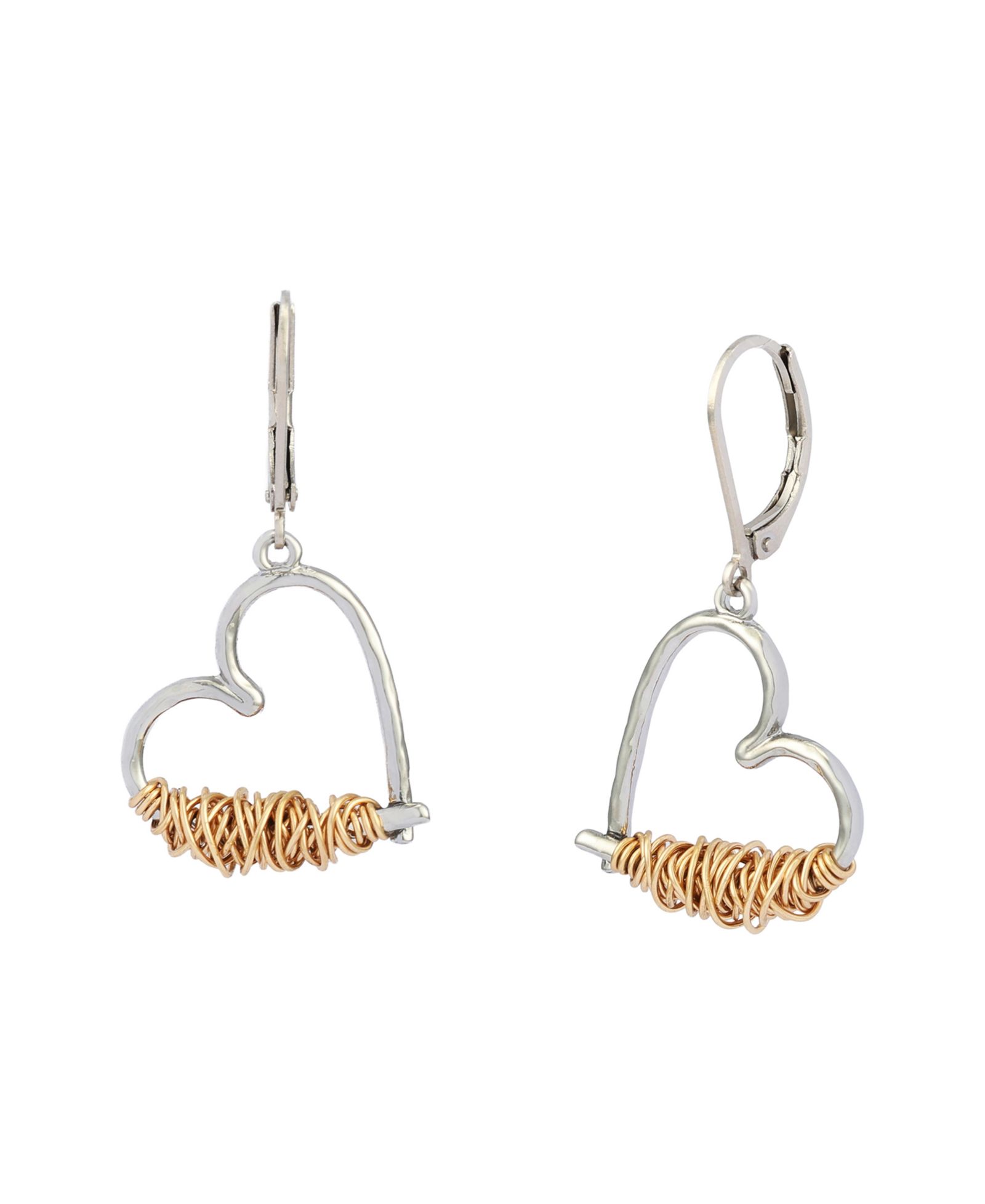 Серьги Robert Lee Morris Soho Two-Tone Heart Drop