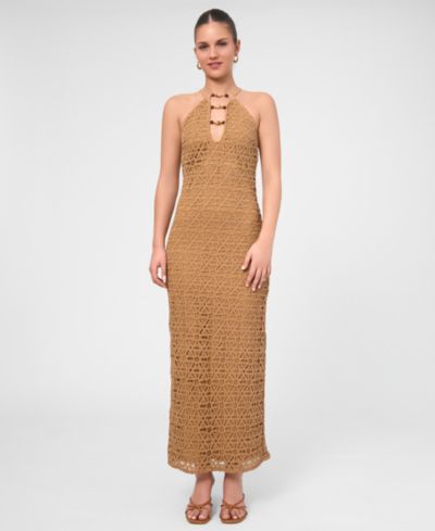 RACHEL Rachel Roy Women's Aitana Crochet Midi Dress