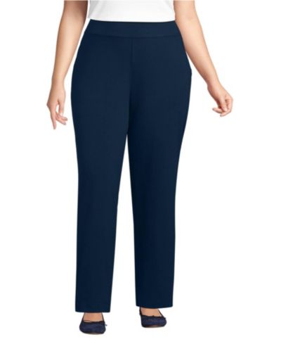 Lands' End Women's Starfish Mid Rise Straight Leg Pants