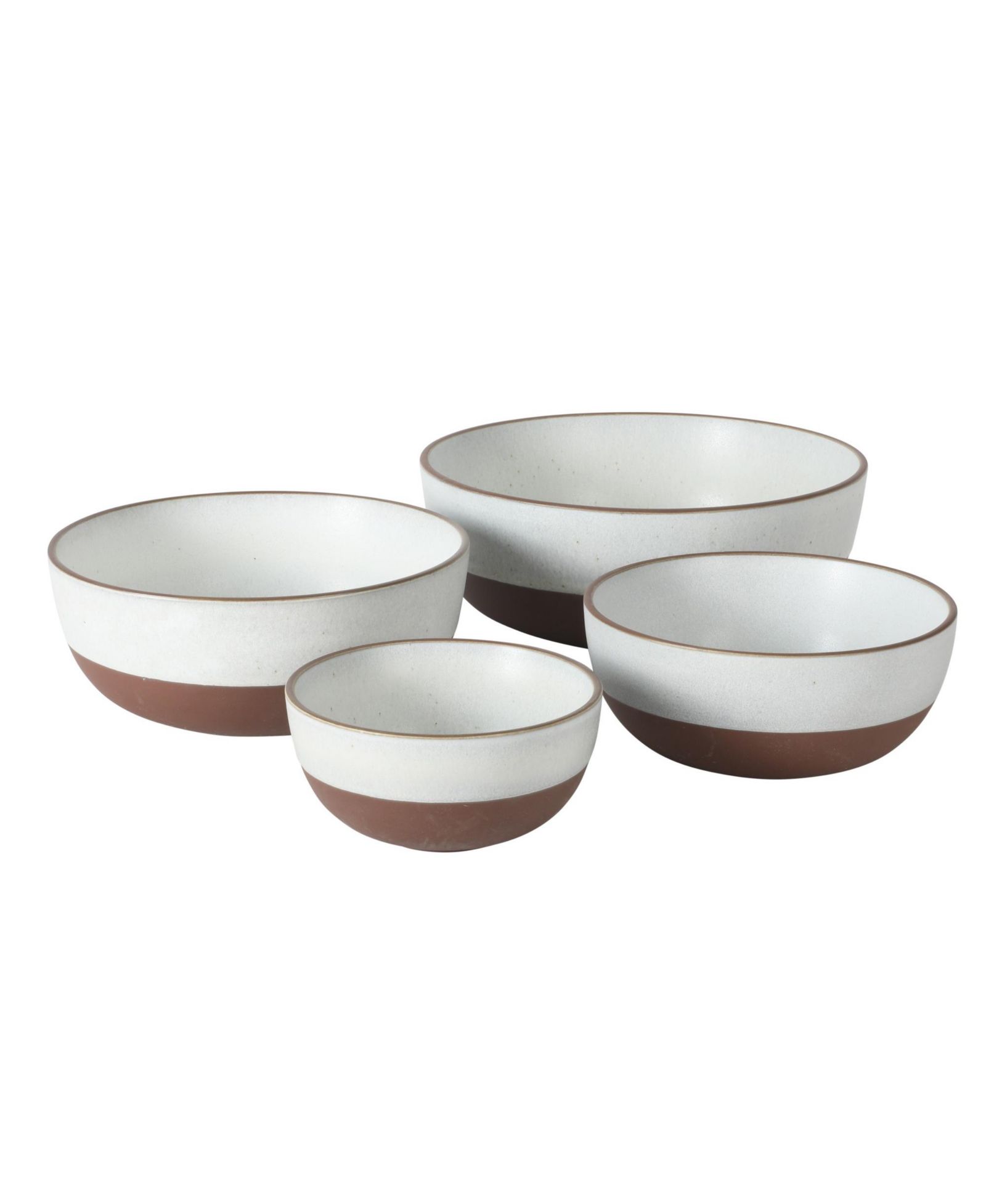 Gibson Home William Crest 4 Piece Nesting Serving Stoneware Reactive Bowl Set, 5”, 6.25”, 7.5”, 9”, Prep & Serving Bowls
