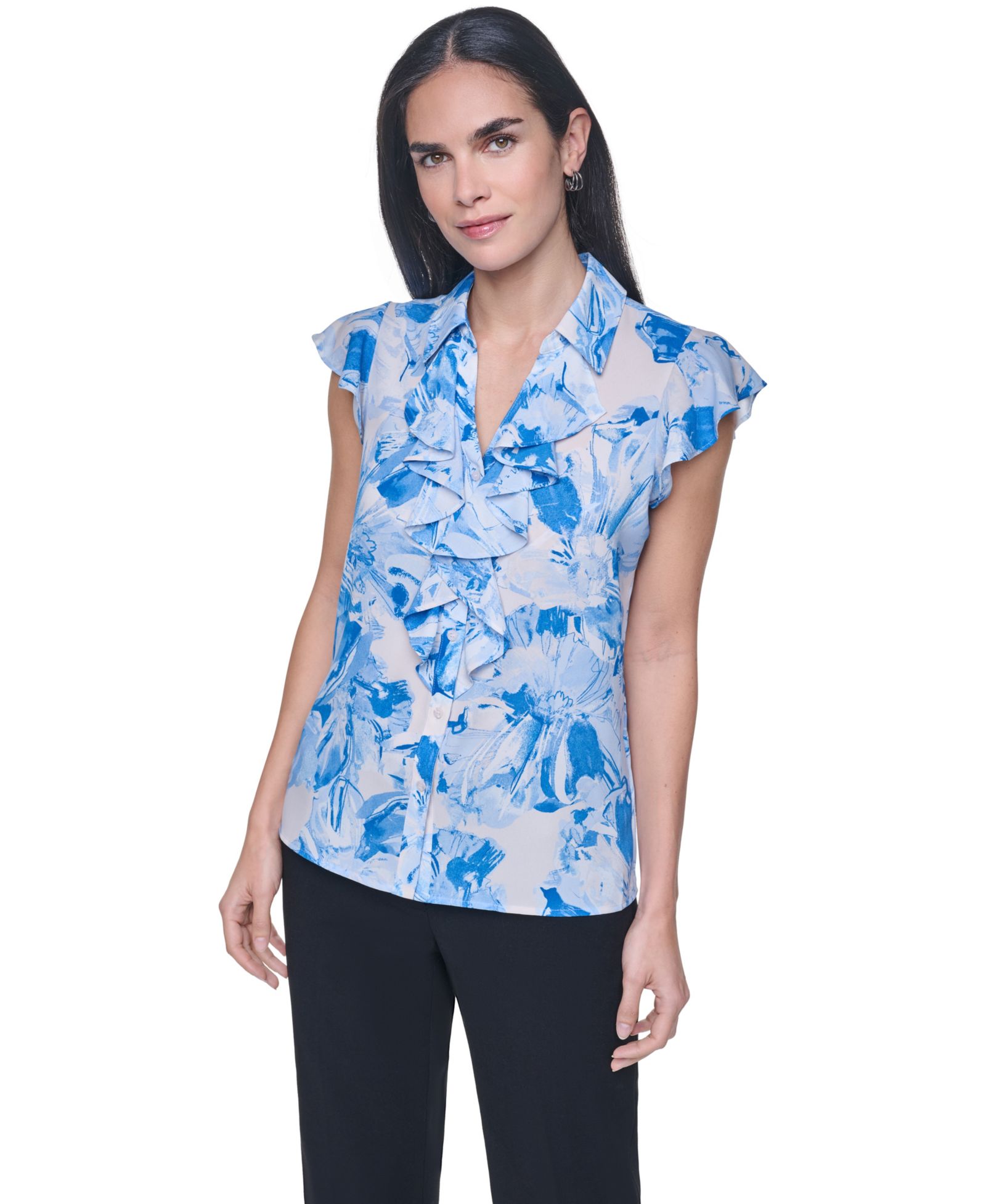 Calvin Klein Women's Collared Neck Top