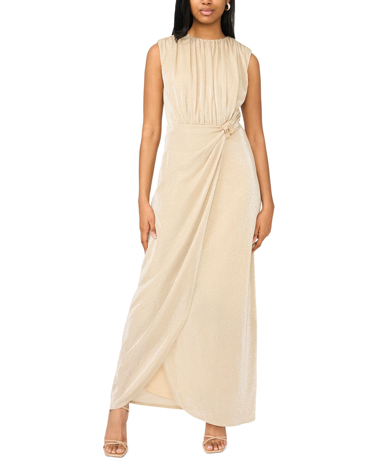 MSK Women's Asymmetric Sleeveless Gown