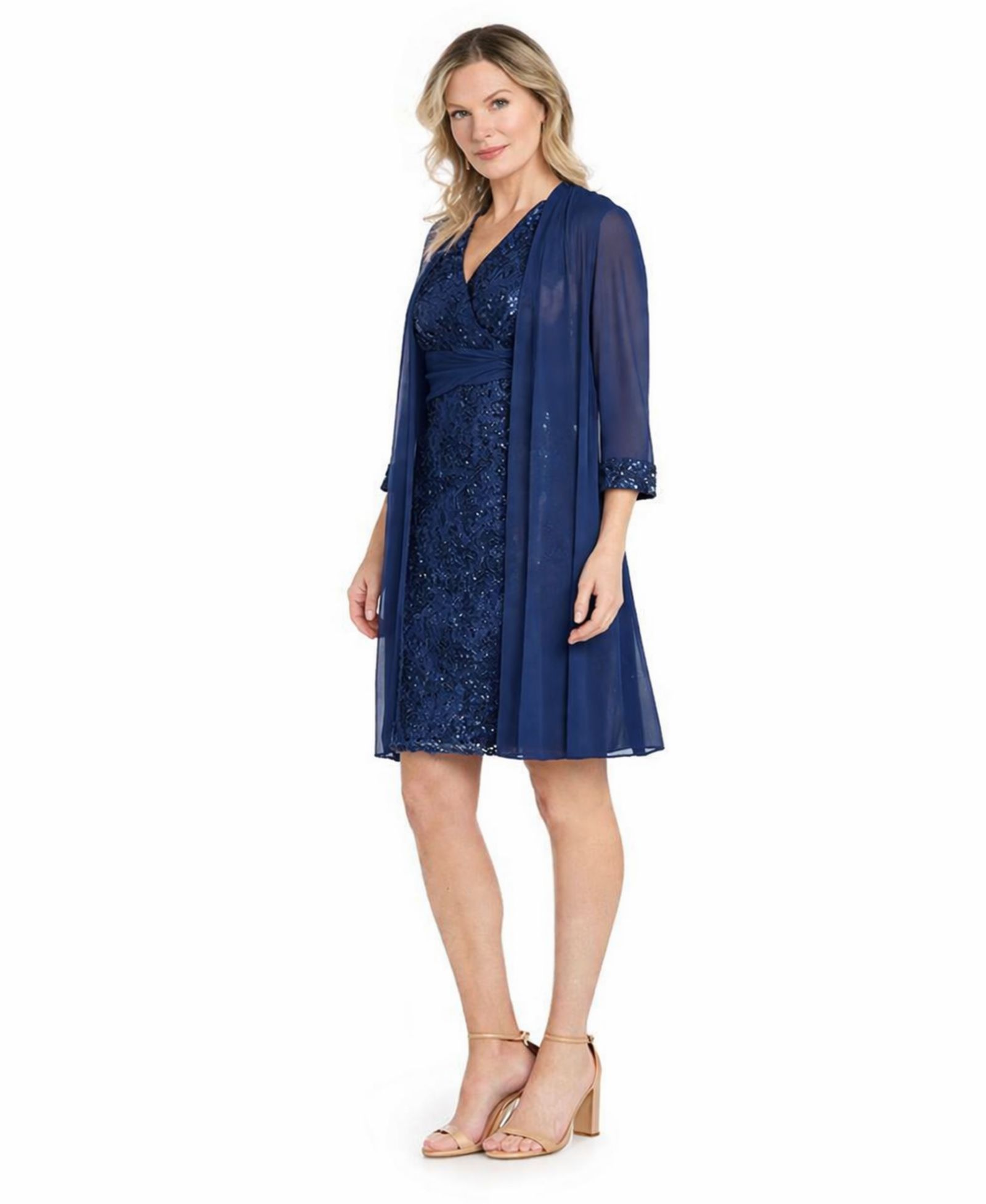 Платье R & M Richards Women’s 2-Piece Sequin Jacket Dress