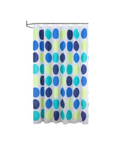 Штора для душа RT Designers Collection 90 GSM Printed Peva Glit Dorothy, 70" x 72", синяя