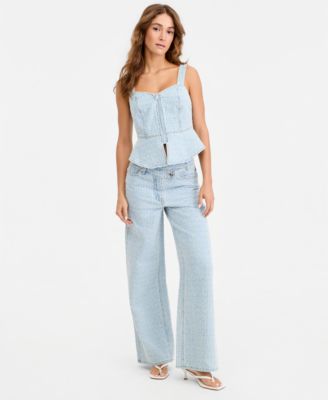 Джинсы Bar III Women's High-Rise Wide-Leg