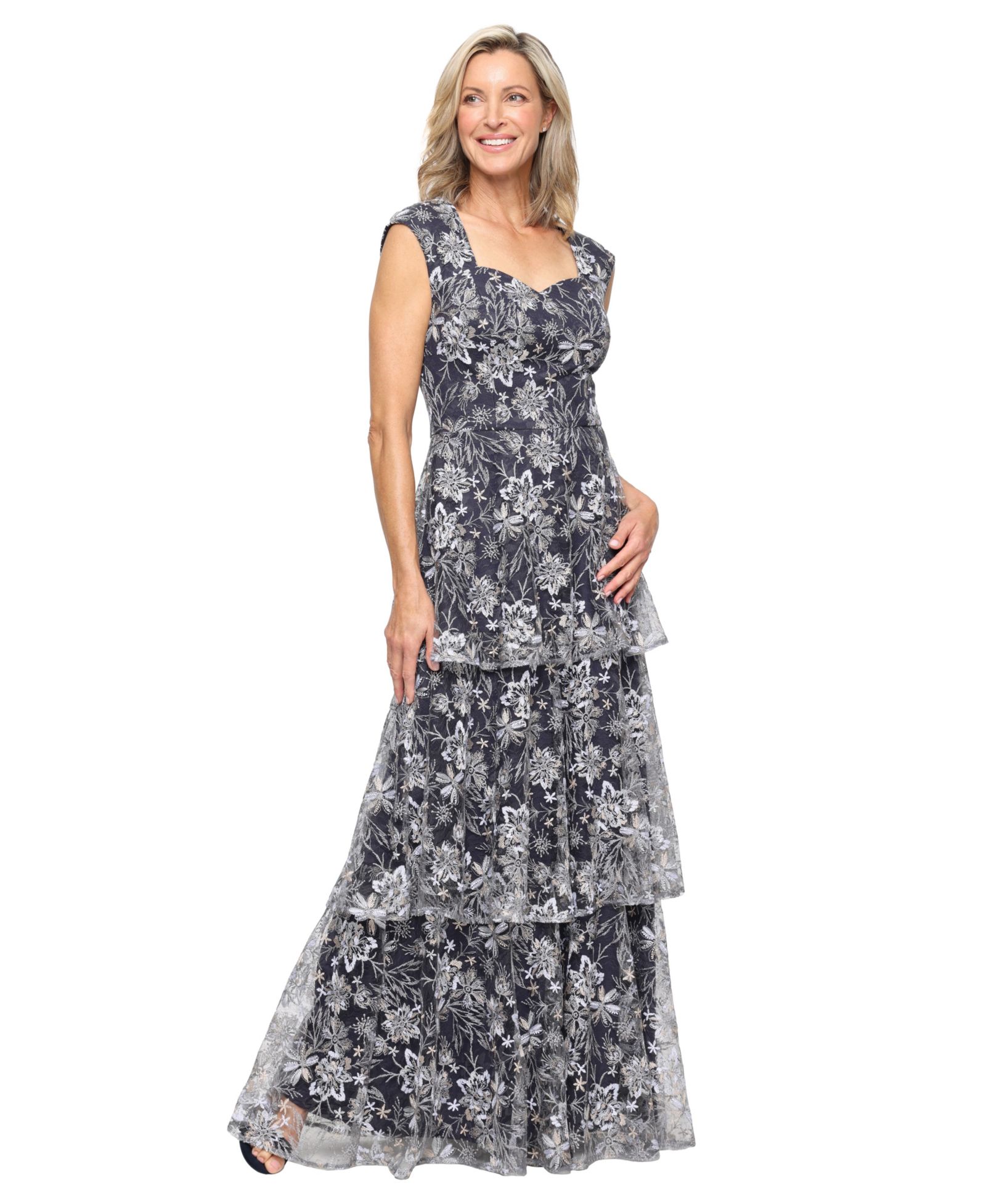 Вечернее платье Alex Evenings Women's Embroidered Sweetheart Neck Ball Gown