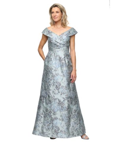 Alex Evenings Women's Off-The-Shoulder Ball Gown